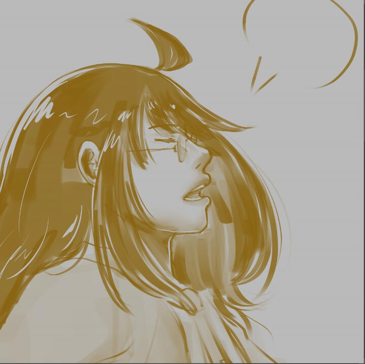 Bust Greyscale Render